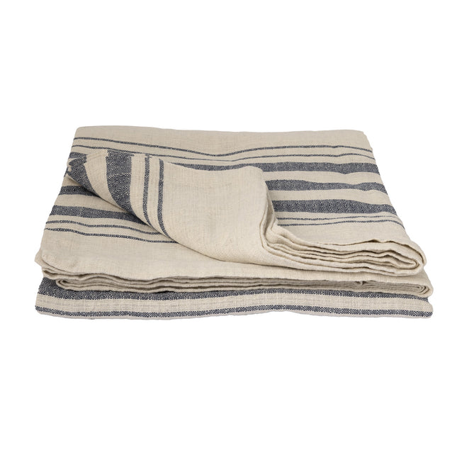 Karlevi duk, blå natur, 250cm