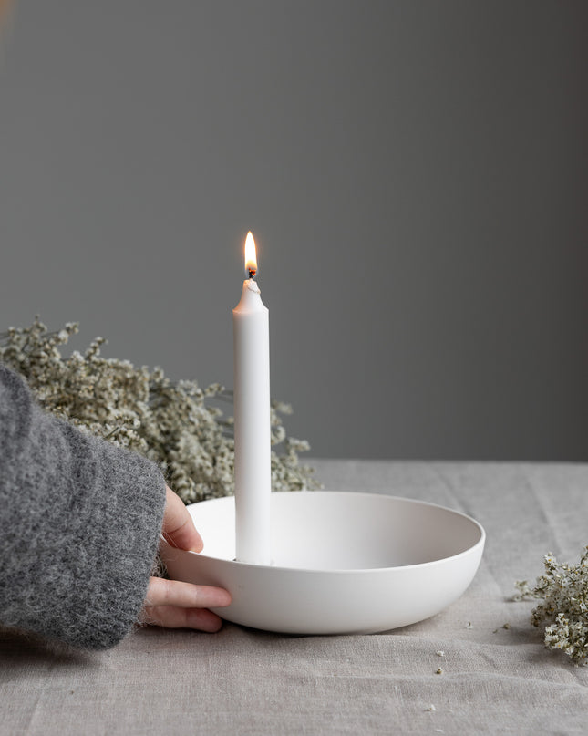 Lidatorp lysestake, hvit, D21 cm