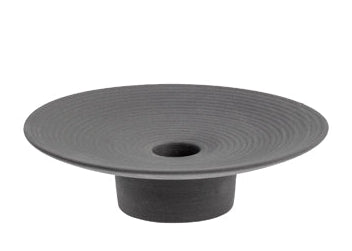 Tveta mørk grå lysestake for kronelys, D15 cm