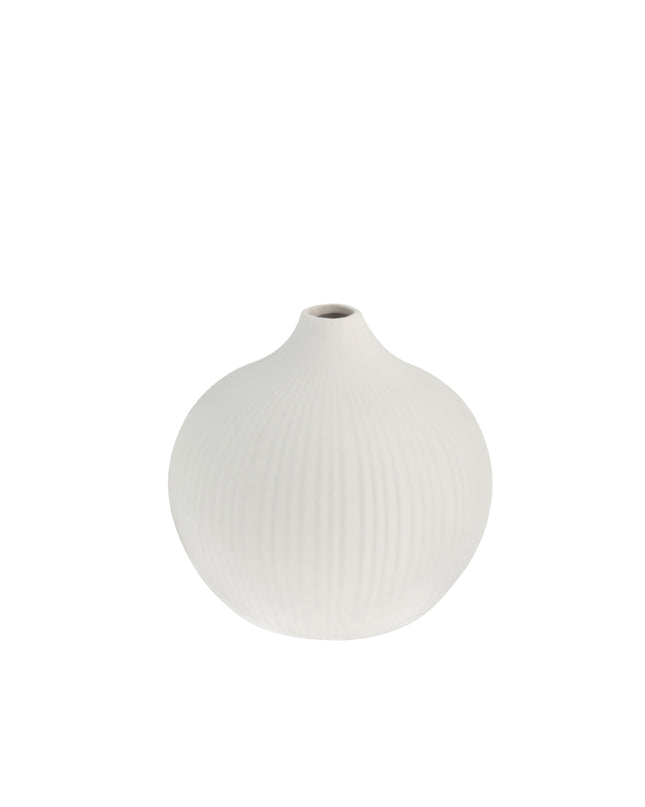 Frøbakken hvit vase i keramikk, 13 cm