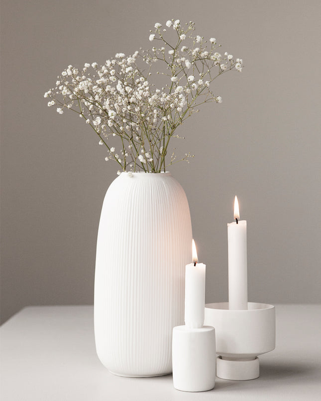 Åby hvit vase i keramikk, 25 cm