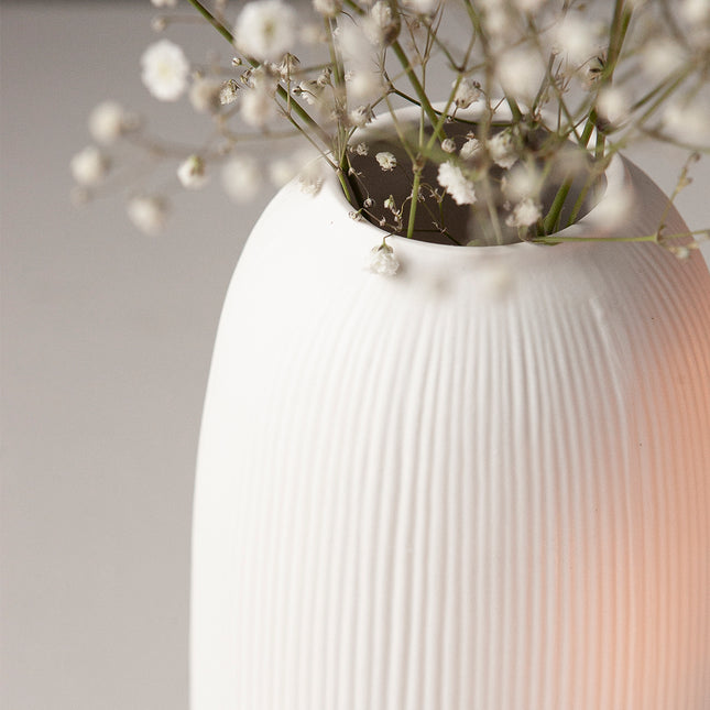 Åby hvit vase i keramikk, 25 cm