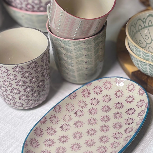 Maya krus med rosa mønster