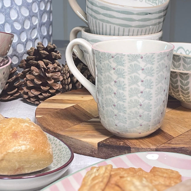 Maya krus med mønster i blågrønt