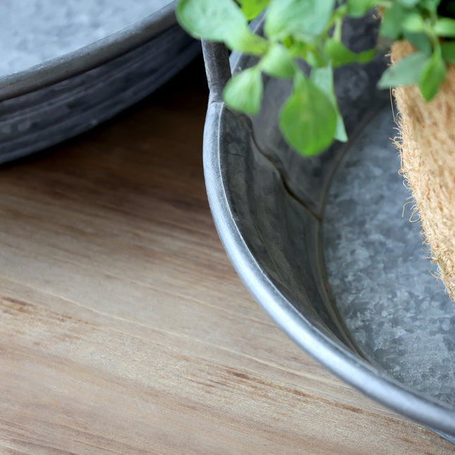 Rustikt fat med håndtak, stor