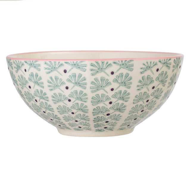 Maya skål med mønster i blågrønt, 16,5 m
