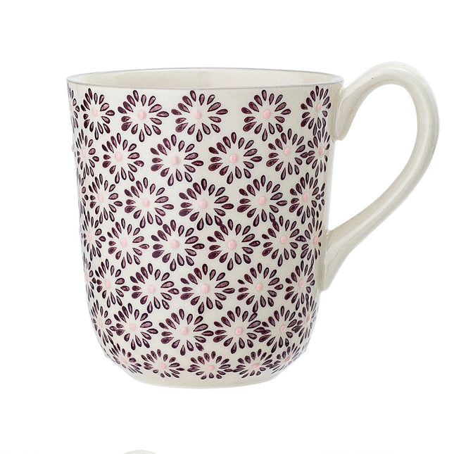 Maya krus, lilla blomstret mønster