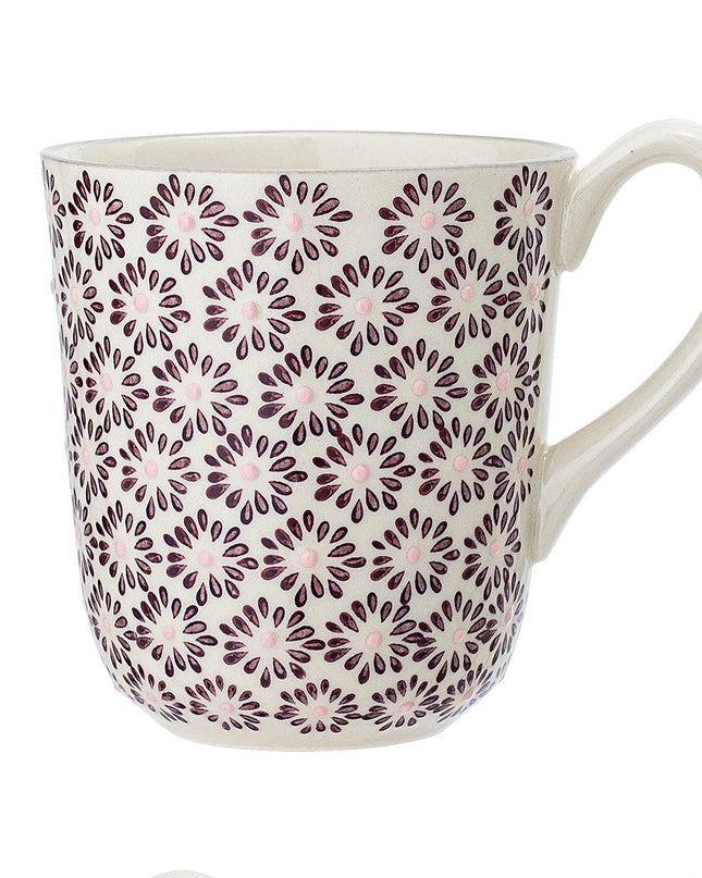 Maya krus, lilla blomstret mønster