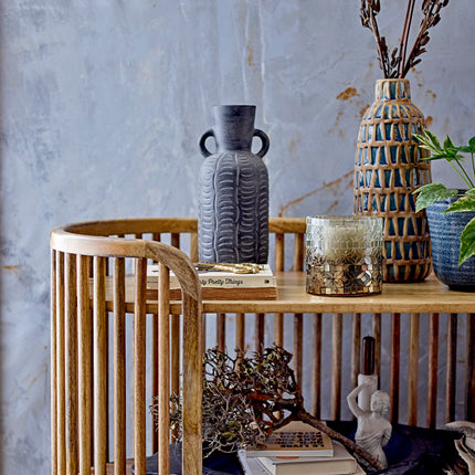 Vase, mørk grå, 30cm