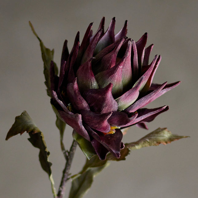 Protea kunstig blomst, lilla, 76 cm