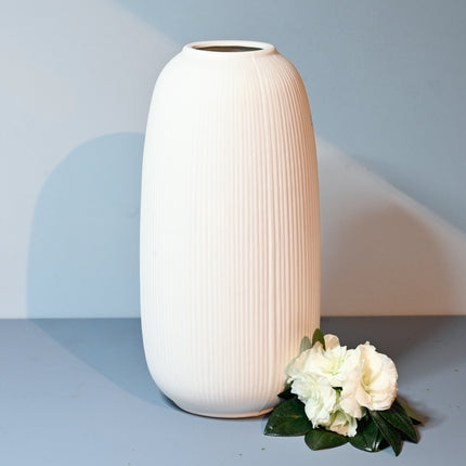 Åby hvit vase i keramikk, 25 cm