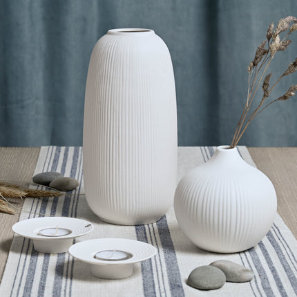 Åby hvit vase i keramikk, 25 cm