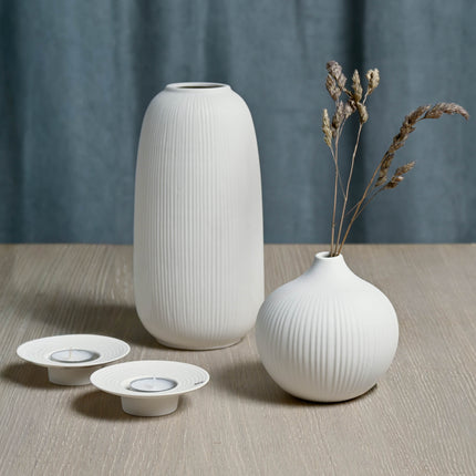 Åby hvit vase i keramikk, 25 cm