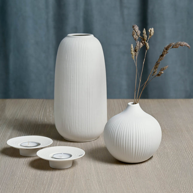 Åby hvit vase i keramikk, 25 cm