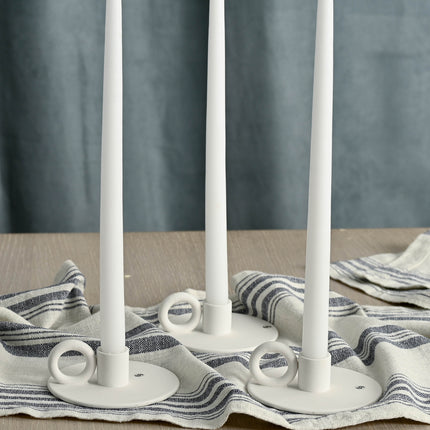 Smedbyn hvit lysestake