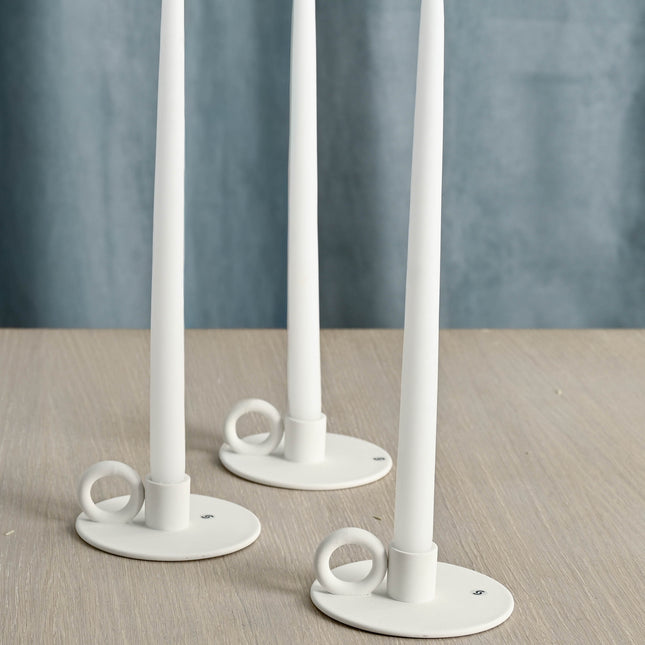 Smedbyn hvit lysestake