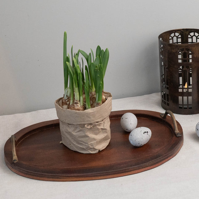 Ovalt fat i tre, 40 cm