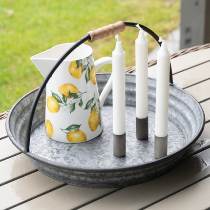 Lysholder med magnet, rustikk metall