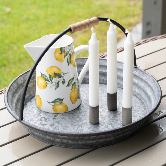 Lysholder med magnet, rustikk metall