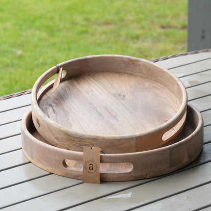 Rundt brett i tre, stort 38cm