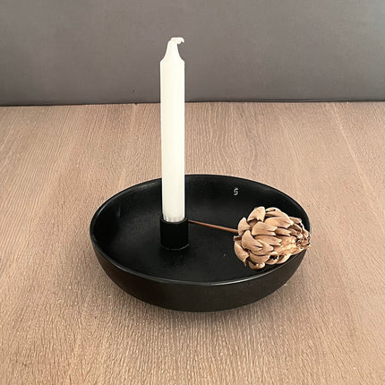 Lidatorp lysestake, sort, D21 cm