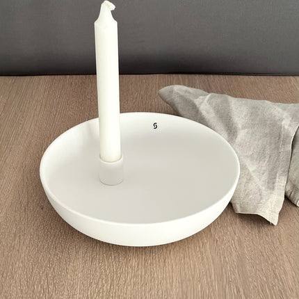 Lidatorp lysestake, hvit, D21 cm