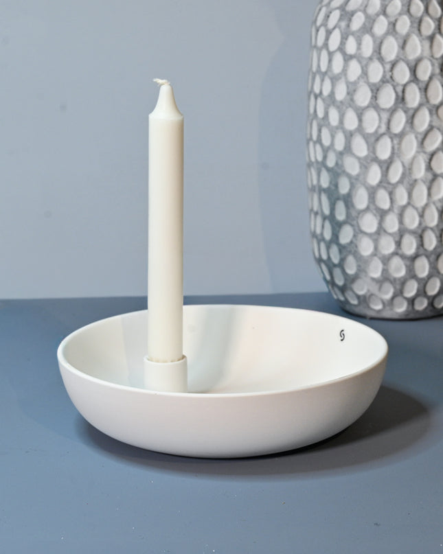 Lidatorp lysestake, hvit, D21 cm