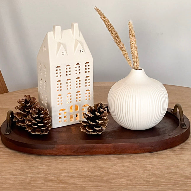 Storstaden lyshus for telys eller led, 22cm