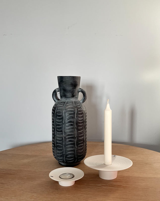 Vase, mørk grå, 30cm