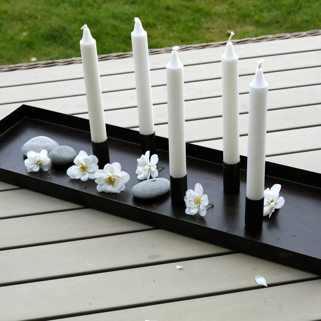 Rustikt, rektangulært fat, mørk brun 40x15cm