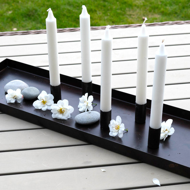 Rustikt, rektangulært fat, mørk brun 40x15cm