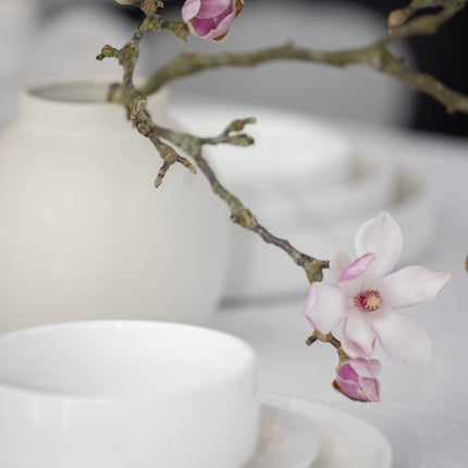 Hvit bolle i porselen, Ø 14 cm