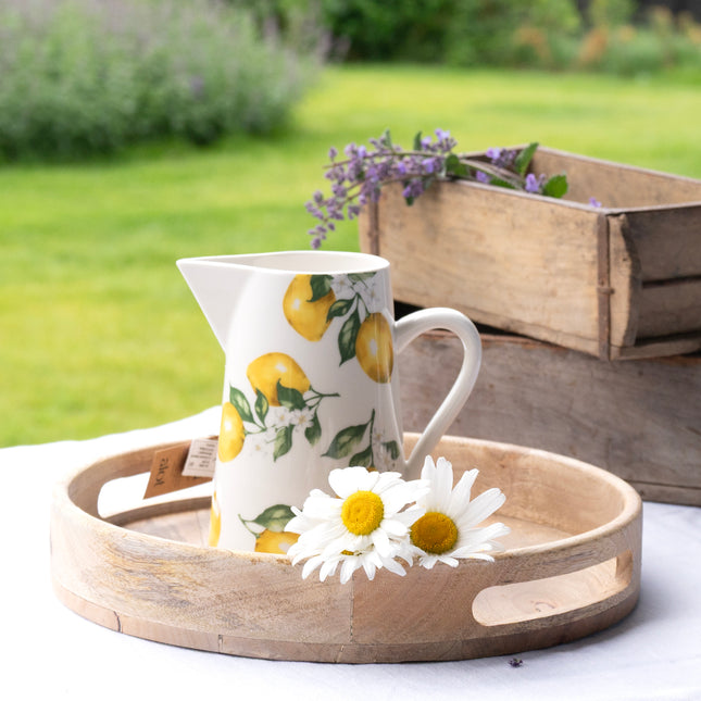 Rundt brett i tre, stort 38cm